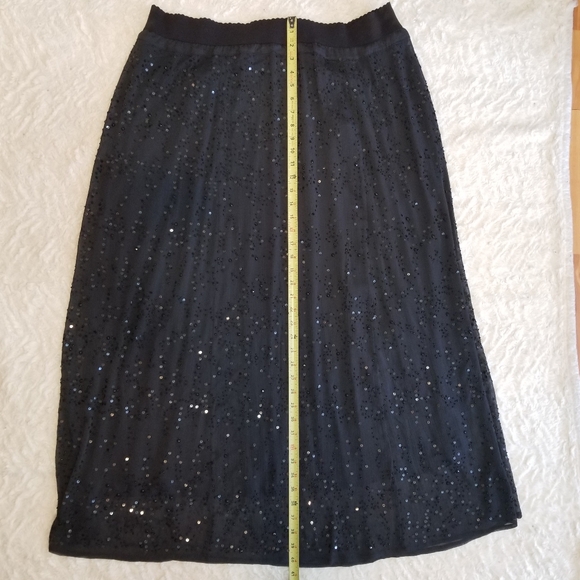 Soft Surroundings Black Beaded Plus Size Maxi Skirt 3X - Picture 11 of 16